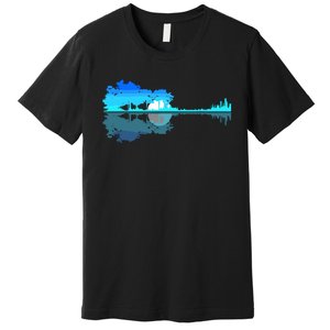 Guitar Lake Shadow Love Guitar Musician Premium T-Shirt