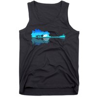 Guitar Lake Shadow Love Guitar Musician Tank Top