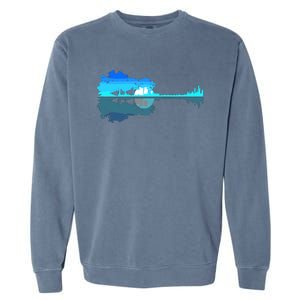 Guitar Lake Shadow Love Guitar Musician Garment-Dyed Sweatshirt