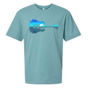 Guitar Lake Shadow Love Guitar Musician Sueded Cloud Jersey T-Shirt