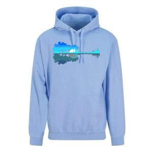 Guitar Lake Shadow Love Guitar Musician Unisex Surf Hoodie