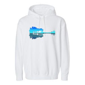 Guitar Lake Shadow Love Guitar Musician Garment-Dyed Fleece Hoodie