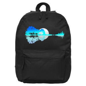 Guitar Lake Shadow Love Guitar Music For Musician Men Band 16 in Basic Backpack