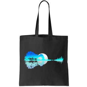 Guitar Lake Shadow Love Guitar Music For Musician Men Band Tote Bag