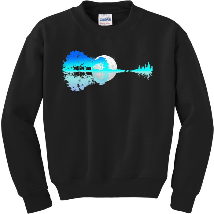 Guitar Lake Shadow Love Guitar Music For Musician Men Band Kids Sweatshirt