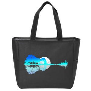 Guitar Lake Shadow Love Guitar Music For Musician Men Band Zip Tote Bag