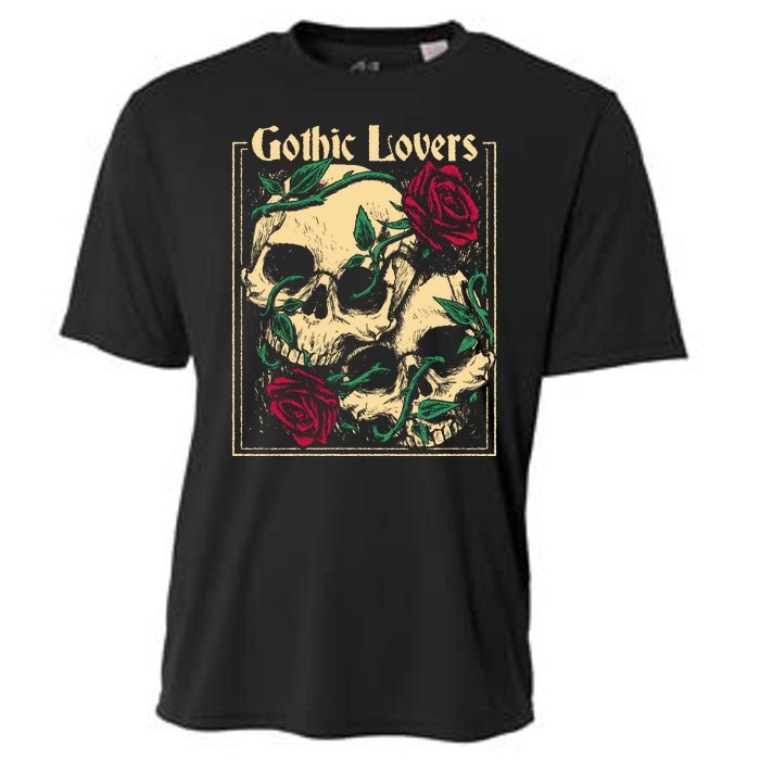 Gothic Lovers Skull And Rose Cooling Performance Crew T-Shirt