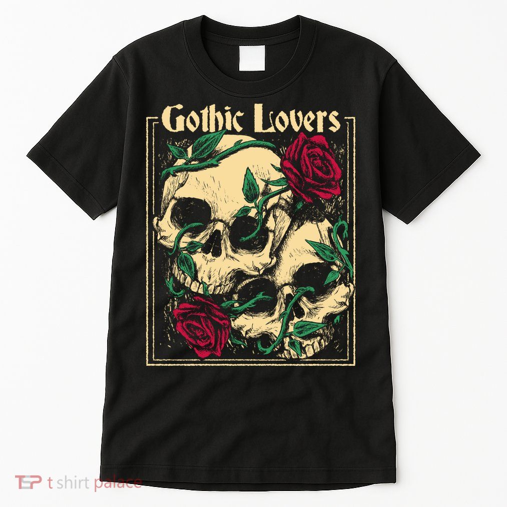 Gothic Lovers Skull And Rose Tall T-Shirt