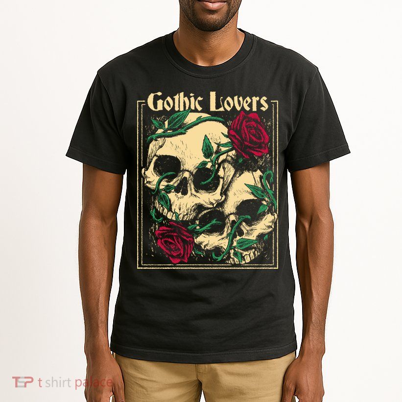Gothic Lovers Skull And Rose Tall T-Shirt