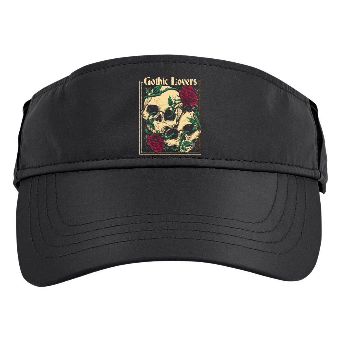 Gothic Lovers Skull And Rose Adult Drive Performance Visor