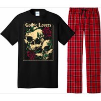 Gothic Lovers Skull And Rose Pajama Set