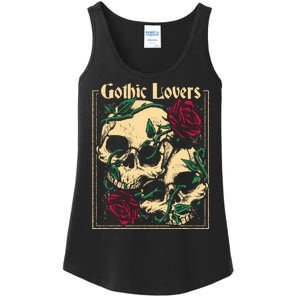 Gothic Lovers Skull And Rose Ladies Essential Tank