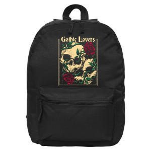 Gothic Lovers Skull And Rose 16 in Basic Backpack