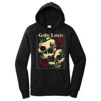 Gothic Lovers Skull And Rose Women's Pullover Hoodie