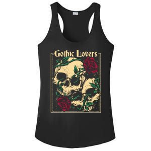 Gothic Lovers Skull And Rose Ladies PosiCharge Competitor Racerback Tank