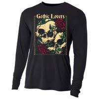 Gothic Lovers Skull And Rose Cooling Performance Long Sleeve Crew