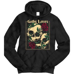 Gothic Lovers Skull And Rose Tie Dye Hoodie