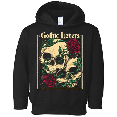 Gothic Lovers Skull And Rose Toddler Hoodie