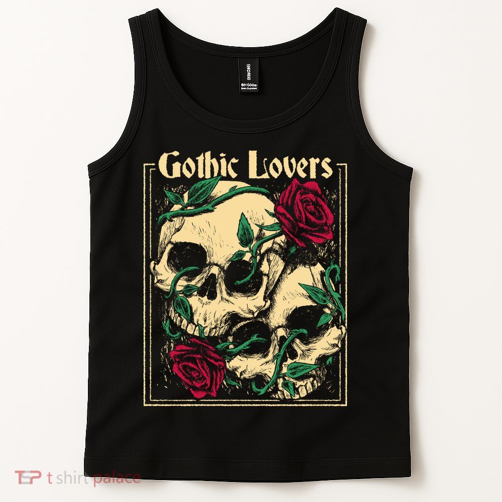 Gothic Lovers Skull And Rose Tank Top