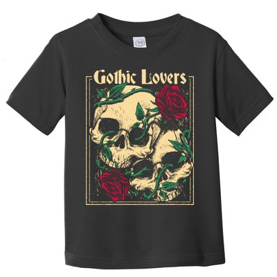 Gothic Lovers Skull And Rose Toddler T-Shirt