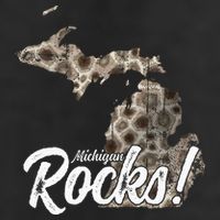 Great Lakes Shaped Wo Petoskey Stone Michigan Rocks 7 Panel Mesh Trucker Snapback Hat