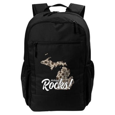 Great Lakes Shaped Wo Petoskey Stone Michigan Rocks Backpack