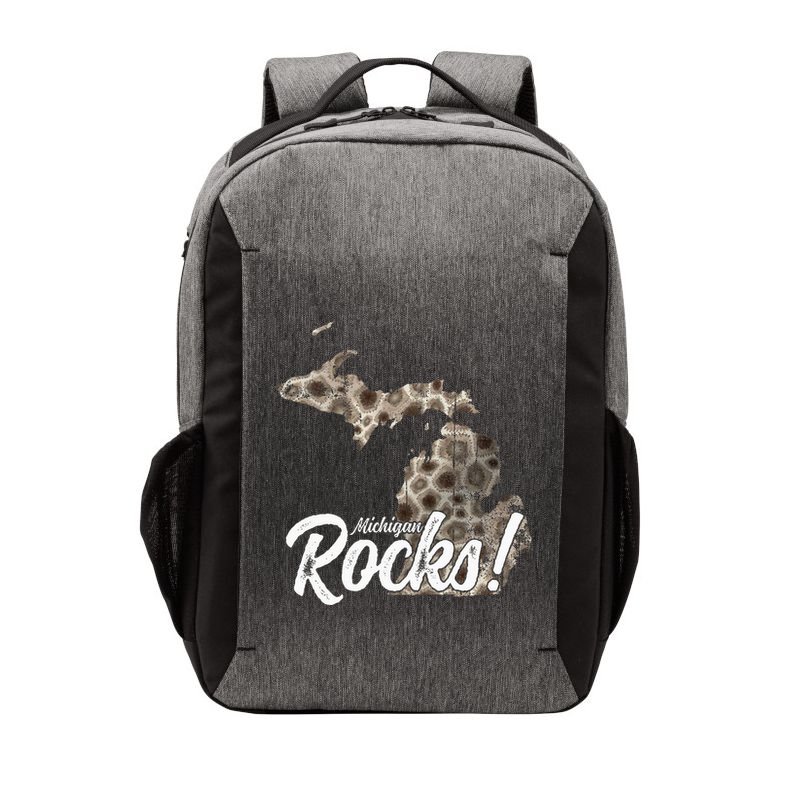 Great Lakes Shaped Wo Petoskey Stone Michigan Rocks Vector Backpack
