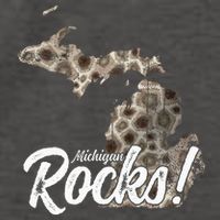 Great Lakes Shaped Wo Petoskey Stone Michigan Rocks Vector Backpack