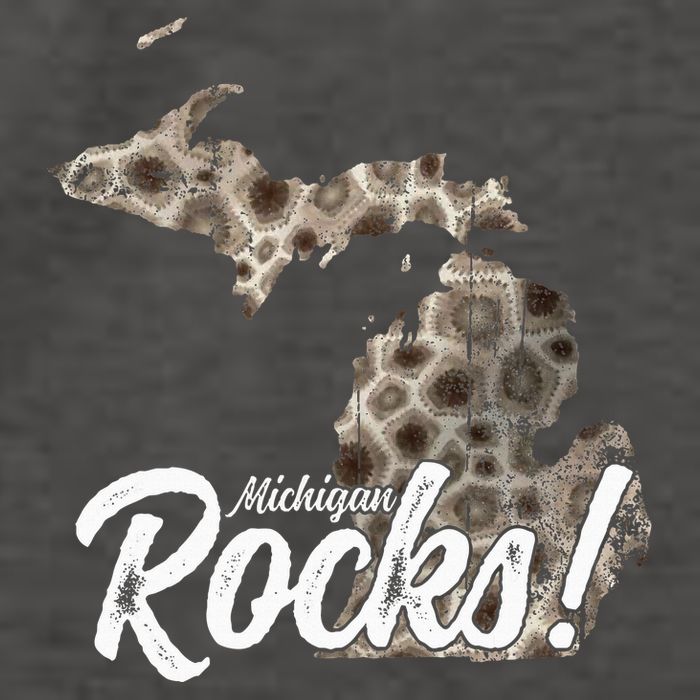 Great Lakes Shaped Wo Petoskey Stone Michigan Rocks Vector Backpack