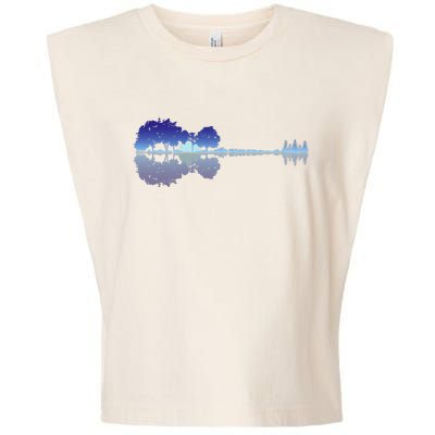 Guitar Lake Shadow Music Lovers Rock Guitar Musician Garment-Dyed Women's Muscle Tee