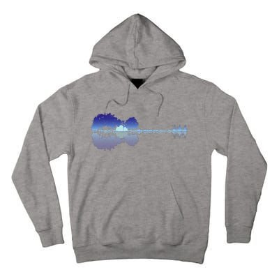 Guitar Lake Shadow Music Lovers Rock Guitar Musician Tall Hoodie