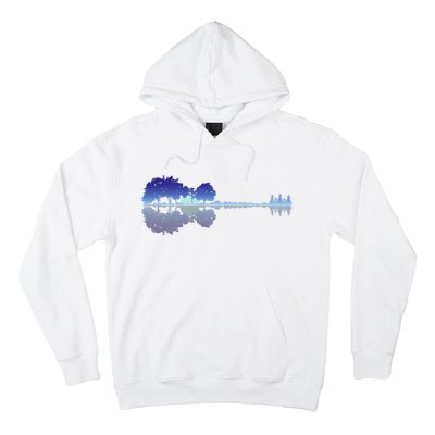 Guitar Lake Shadow Music Lovers Rock Guitar Musician Hoodie