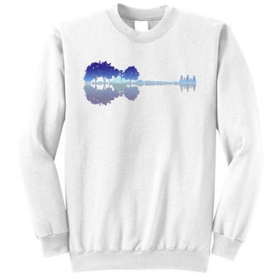 Guitar Lake Shadow Music Lovers Rock Guitar Musician Sweatshirt