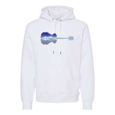 Guitar Lake Shadow Music Lovers Rock Guitar Musician Premium Hoodie