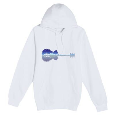 Guitar Lake Shadow Music Lovers Rock Guitar Musician Premium Pullover Hoodie