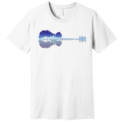 Guitar Lake Shadow Music Lovers Rock Guitar Musician Premium T-Shirt