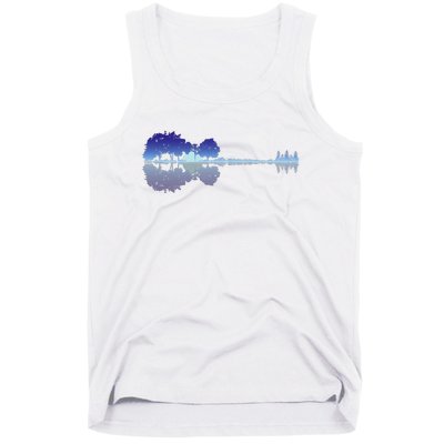 Guitar Lake Shadow Music Lovers Rock Guitar Musician Tank Top