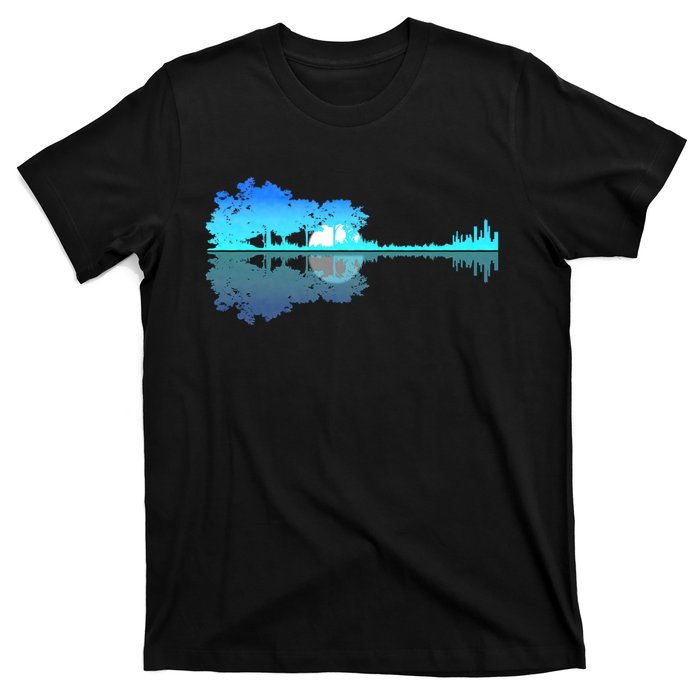 Guitar Lake Shadow Love Guitar Musician T-Shirt