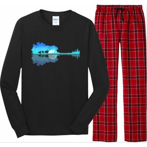 Guitar Lake Shadow Love Guitar Musician Long Sleeve Pajama Set