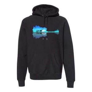 Guitar Lake Shadow Love Guitar Musician Premium Hoodie