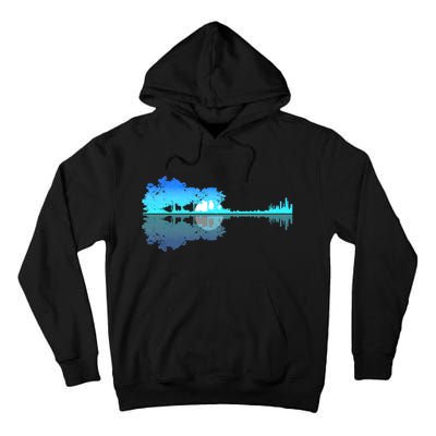 Guitar Lake Shadow Love Guitar Musician Tall Hoodie