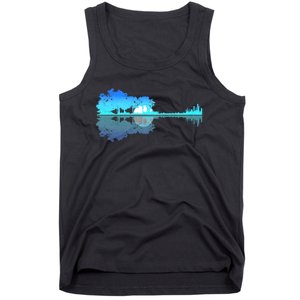 Guitar Lake Shadow Love Guitar Musician Tank Top