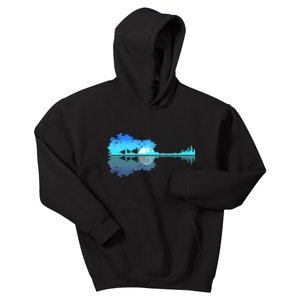 Guitar Lake Shadow Love Guitar Musician Kids Hoodie