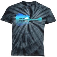 Guitar Lake Shadow Love Guitar Musician Kids Tie-Dye T-Shirt