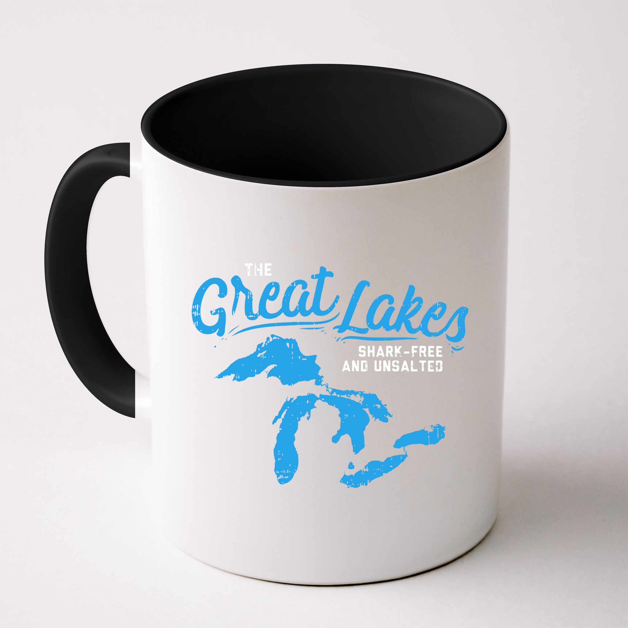 Great Lakes Shark Free And Unsalted Summer Vacation Lake Mug