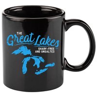 Great Lakes Shark Free And Unsalted Summer Vacation Lake 11oz C Handle Ceramic Mug