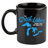 Great Lakes Shark Free And Unsalted Summer Vacation Lake 11oz C Handle Ceramic Mug