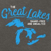Great Lakes Shark Free And Unsalted Summer Vacation Lake Cotton Canvas Backpack