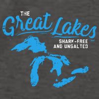 Great Lakes Shark Free And Unsalted Summer Vacation Lake Vector Backpack