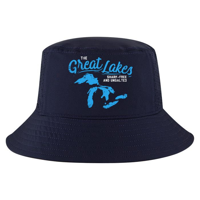Great Lakes Shark Free And Unsalted Summer Vacation Lake Cool Comfort Performance Bucket Hat